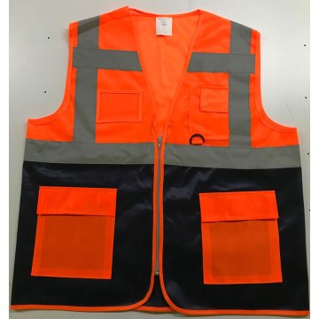 WORK VEST ENGINEER WITH REFLECTOR MG 70 GREEN DARK BLUE
