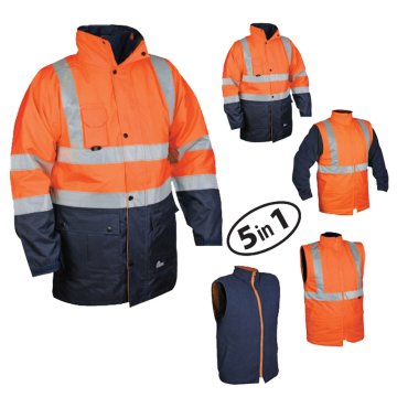 Parka Oxford 5 + 1 Parça WJK 44 Turuncu Lacivert Parçalı